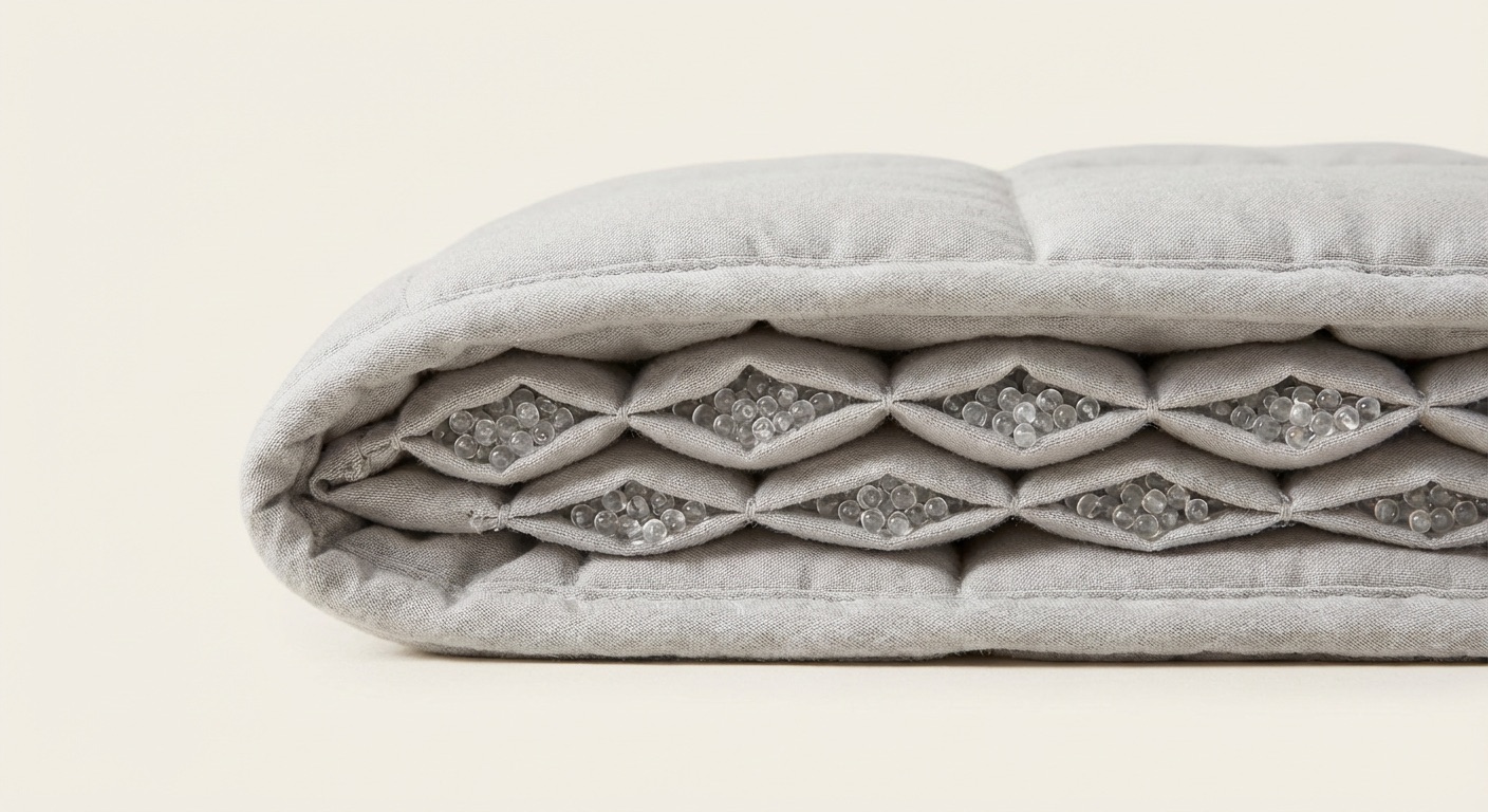 Hvad er en kugledyne – fyld og konstruktion Kugledyne fyld med glasperler og konstruktion af quilted sektioner